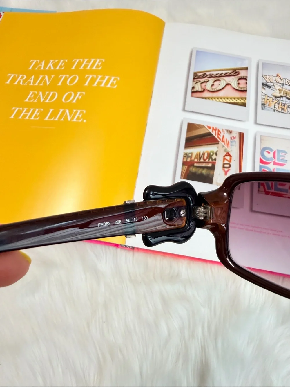 Vintage Fendi Burgundy Gradient Oval Sunglasses with Gold Accents